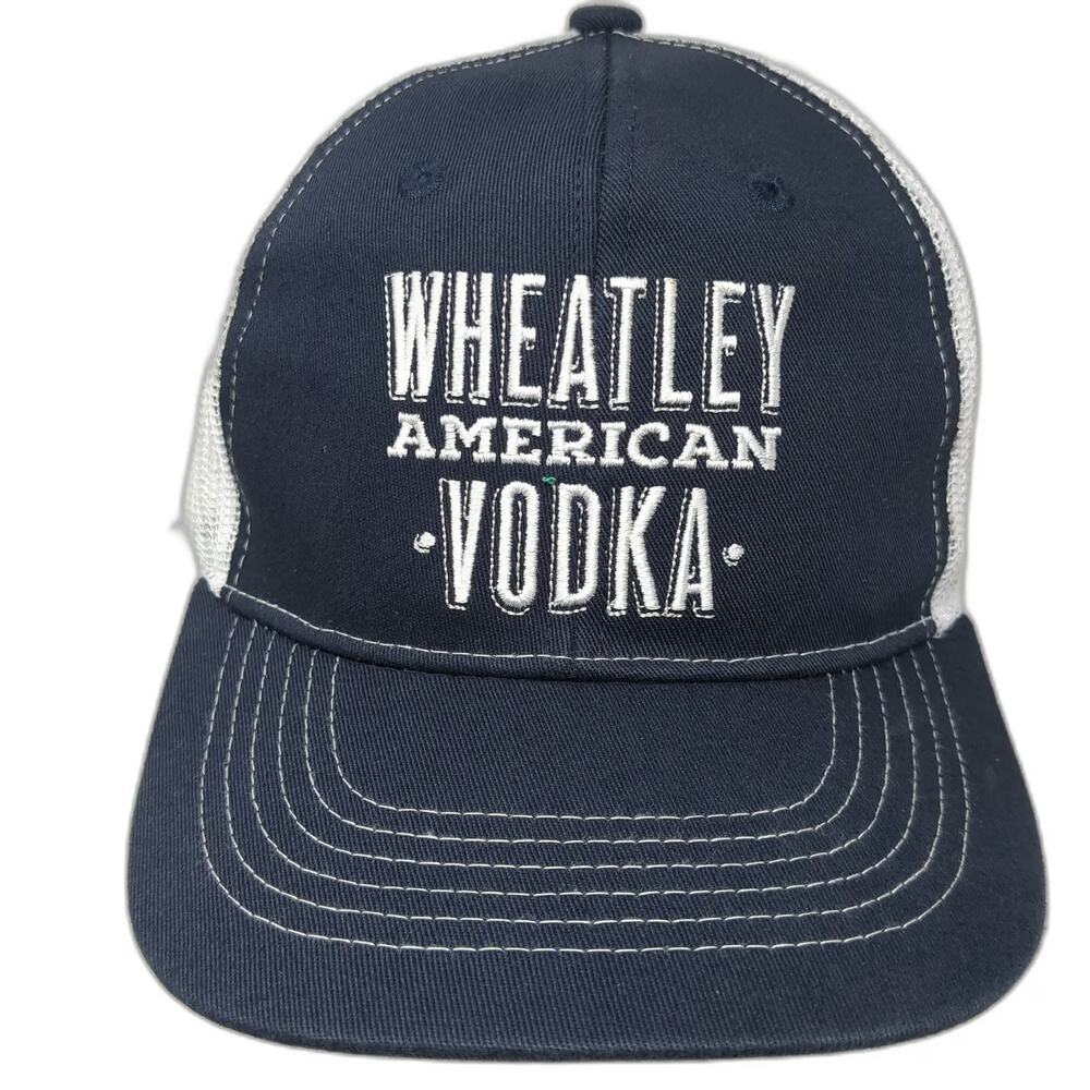 Wheatley American Vodka Trucker Hat Blue One Size Mesh Snapback Distillery Promo